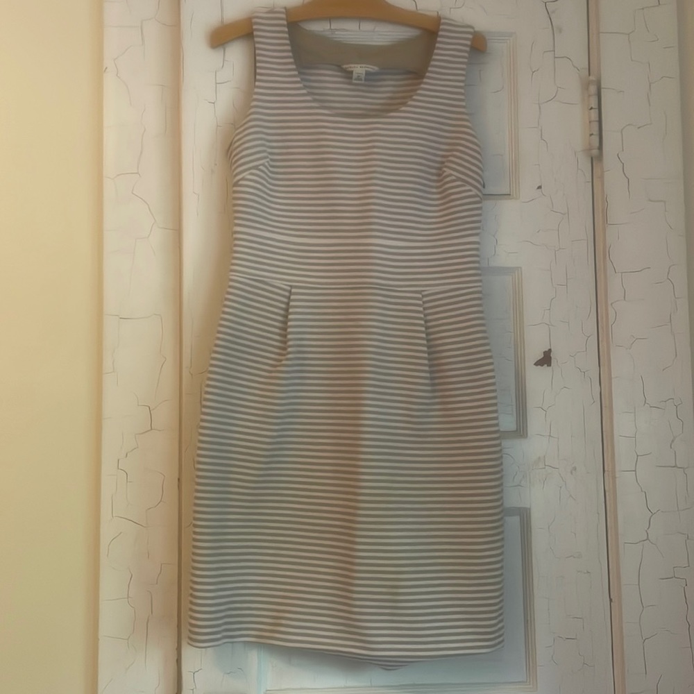 Striped, sleeveless dress